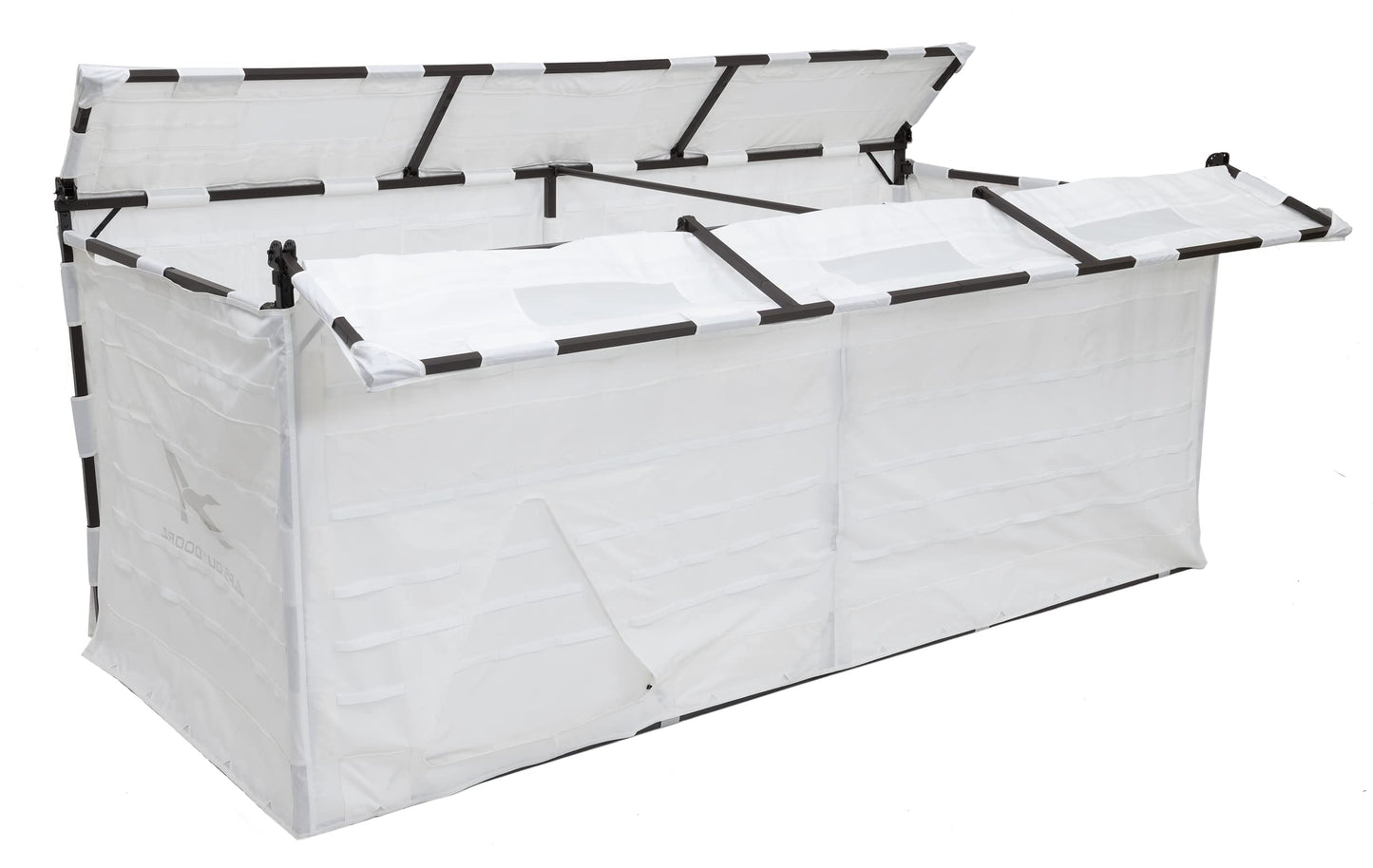 ALPS OutdoorZ Alpha Waterfowl Blind Snow Skin, UV-Resistant Hunting Blind Accessory, with Dog Doors, Mesh Pockets, and Brush Loops for Optimal Concealment - Frame Not Included