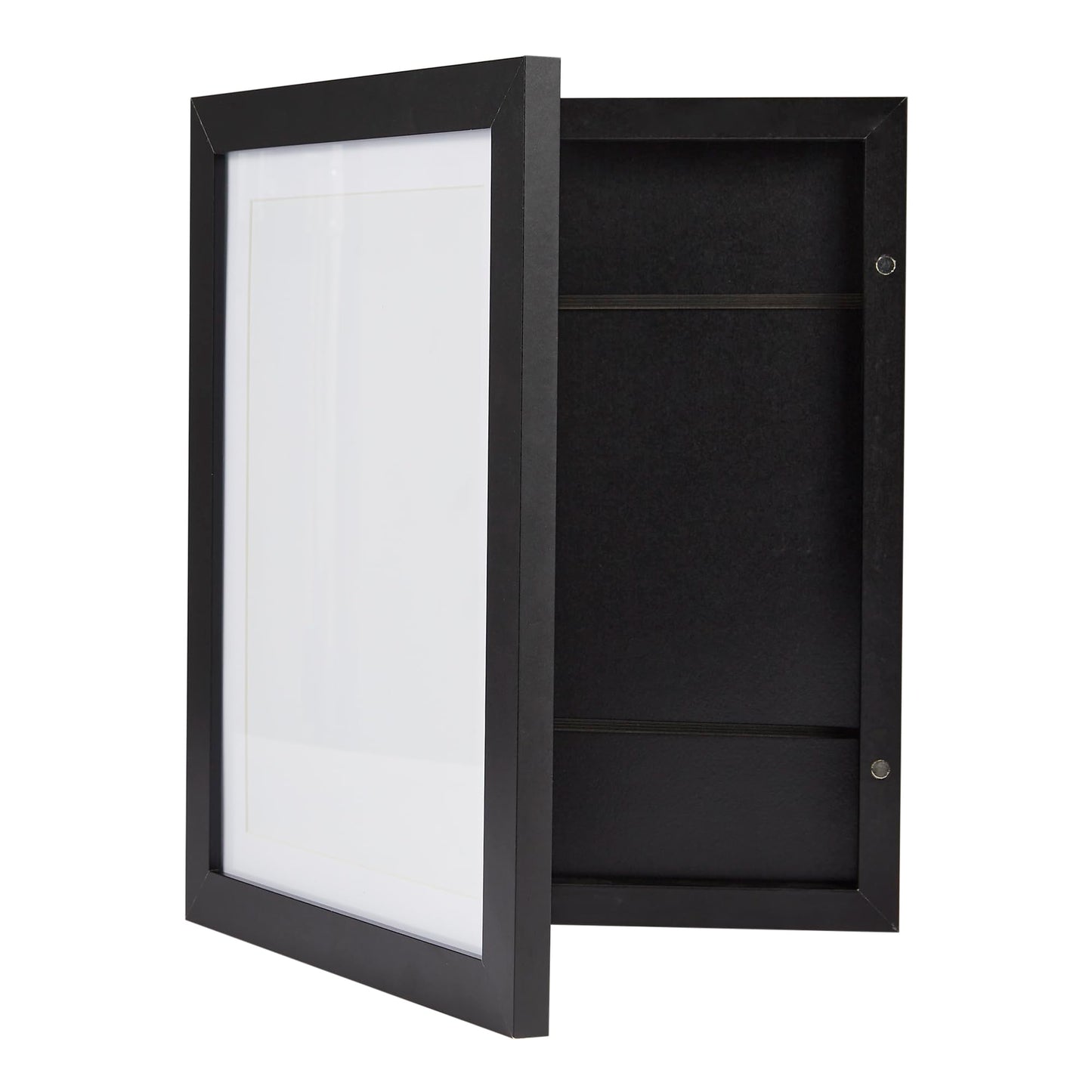 Amazon Basics Wood Front Loading Art Rectangular Frame, 10" x 12.5", Black