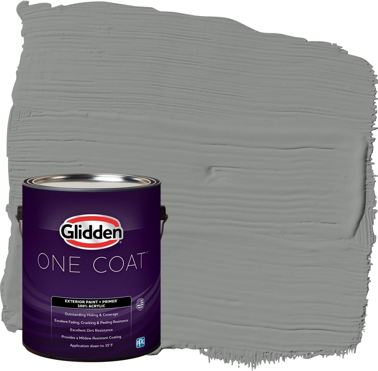 Glidden Exterior Paint + Primer: Black/Black Magic, One Coat, Satin, 1-Gallon