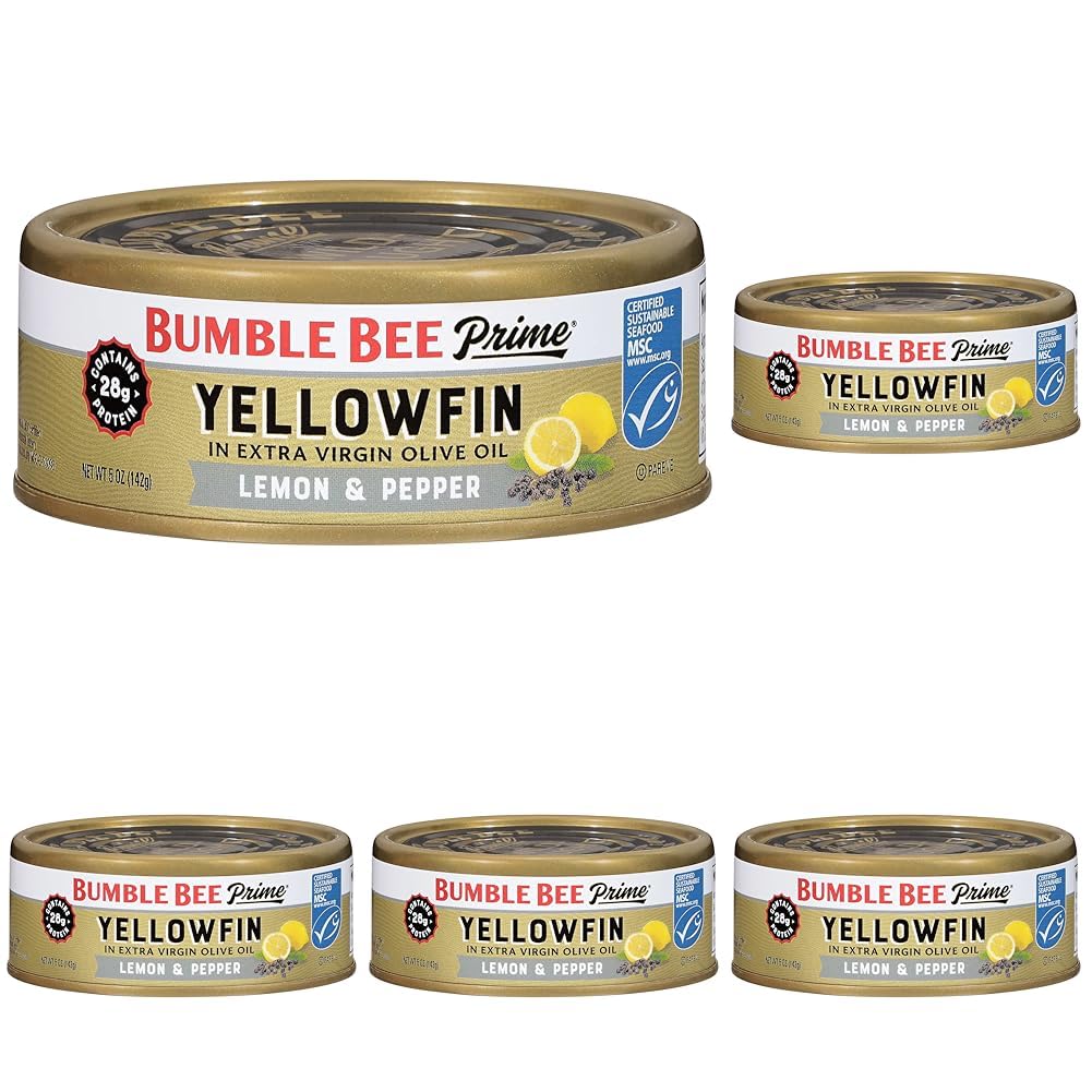 Bumble Bee Prime Atlantic Salmon, 5 oz Can - Premium Salmon - 24g Protein per Serving - Gluten Free & Kosher