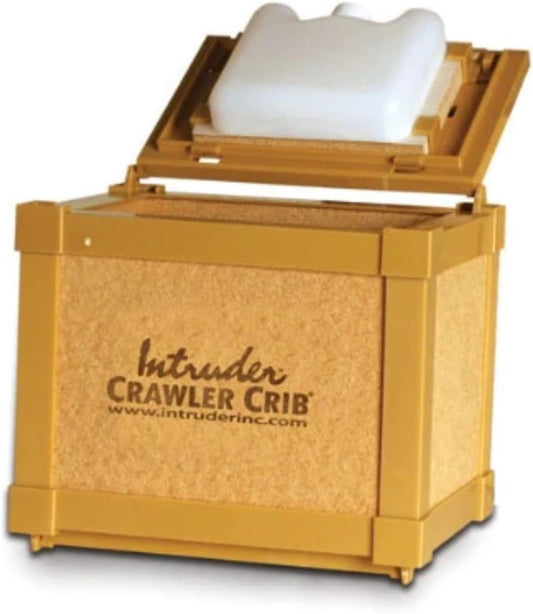 INTRUDER CrawlerCrib Nightcrawler Worm Bait Box, Keeps Bait Fresh, Packed with Good N' Lively Worm Bedding, Small Medium Large Deluxe (Standard Single Door w/Chiller)