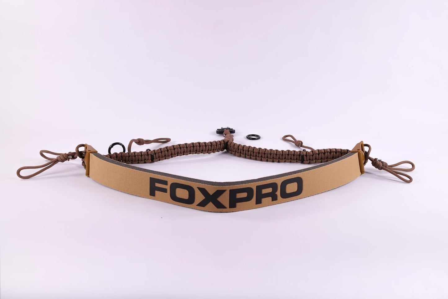 FOXPRO XD8 Tier Coyote Call Lanyard in Tan and Black Paracord Designed to Hold 6 Calls and Predator Electronic Game Call Remote