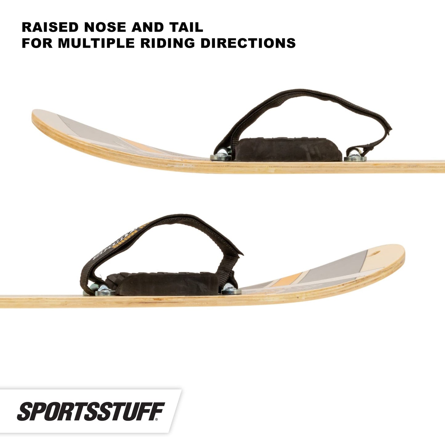 SportsStuff Snow Ryder, Hardwood Snowboard, Perfect for Beginners and Backyard Fun YELLOW 90cm