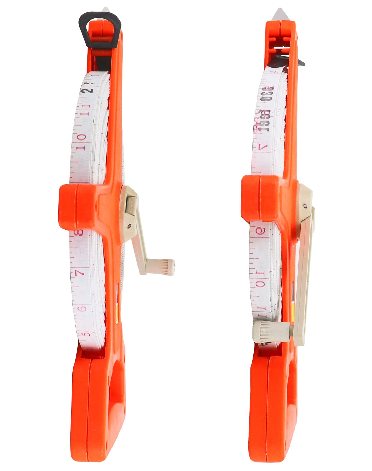 QWORK Tape Measure, 1/2" x 330' Open Reel Dual Sided Fiberglass Tape Measure for Engineer, Yard and Field, Measuring Tape