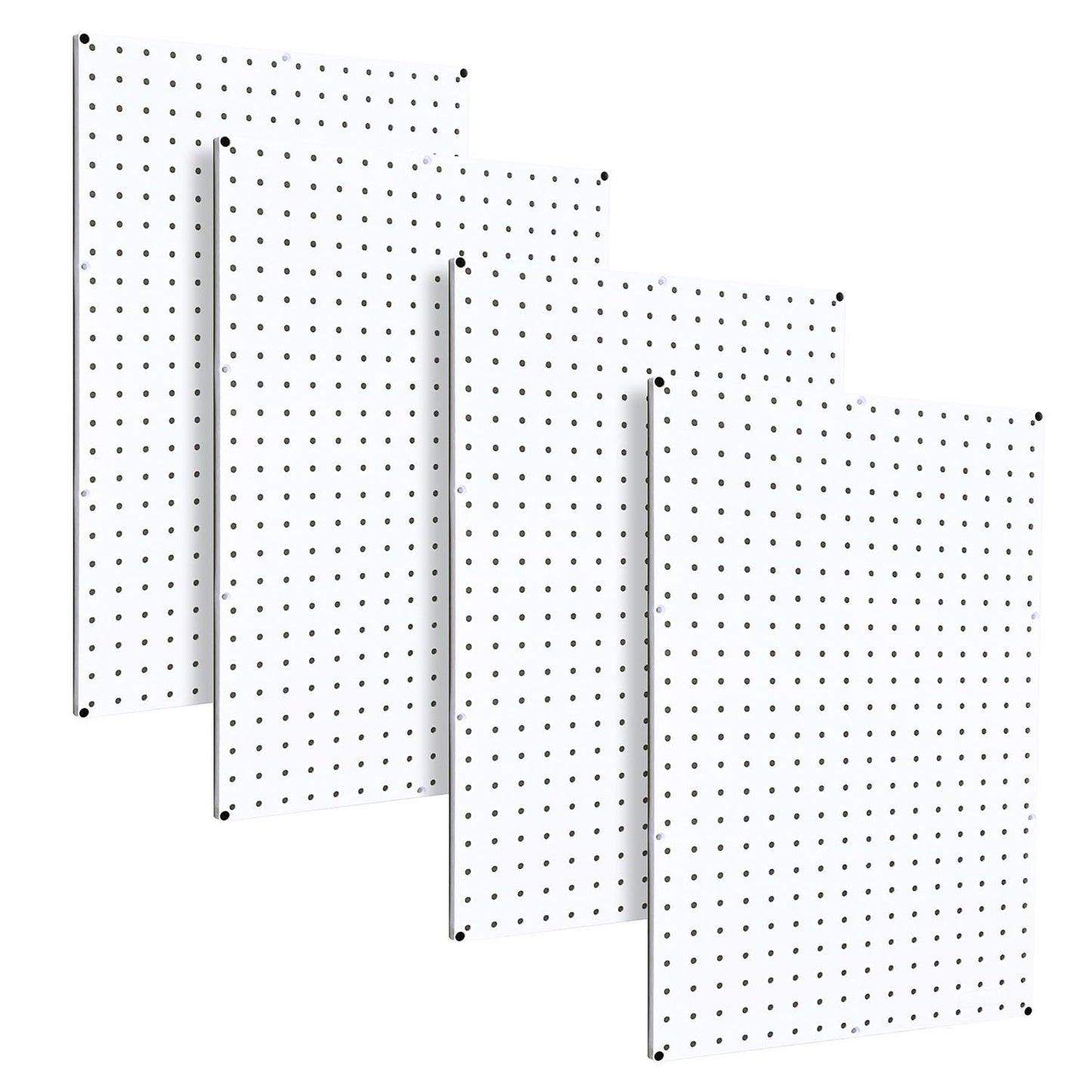 WallPeg Pegboard Wall Organizer - 96” Wide | 4 Pack 24”x16” Heavy Duty Plastic Peg Boards | Made in USA | Garage Tool Storage, Workshop, Craft Room, Office Wall Organizer | Tuff Peg-Board Panels
