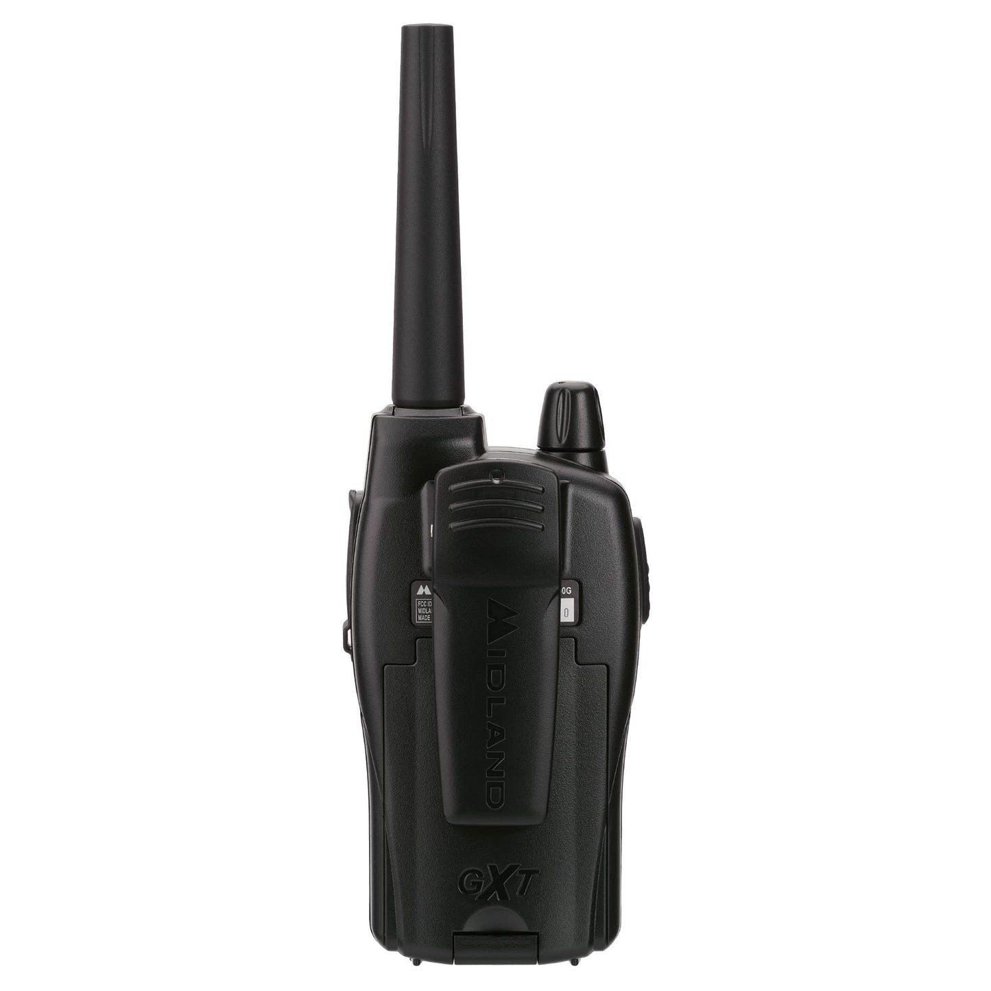 Midland GXT1000VP4 GMRS Two-Way Radio (50 Channel, Long Range, 142 Privacy Codes, SOS, NOAA, Rechargeable Nickel Battery, Black/Silver 2-Pack)