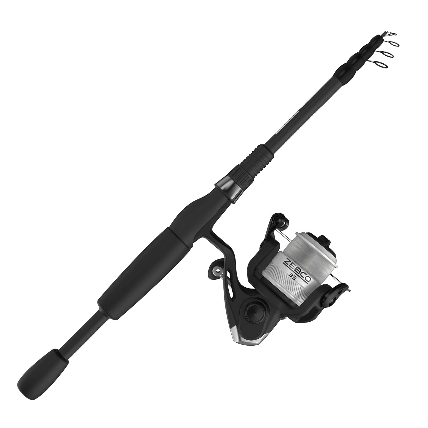 Zebco 33 Spinning Reel and Telescopic Fishing Rod Combo