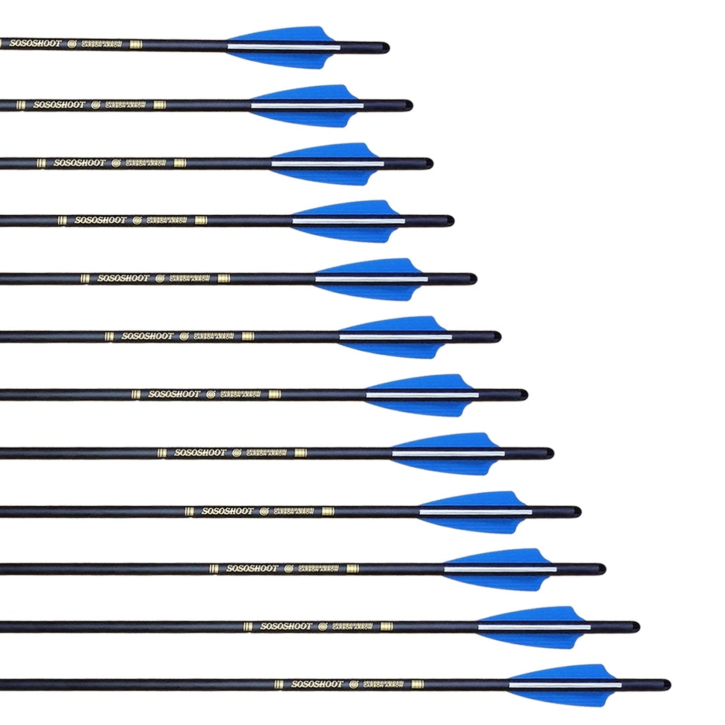 Crossbow Bolts 20 Inch Carbon Arrows 8.8mm Shaft Half Moon Nocks with Replaceable Screw-in Broadhead for Crossbow Hunting Target Practice Outdoor Gift, 12Pcs