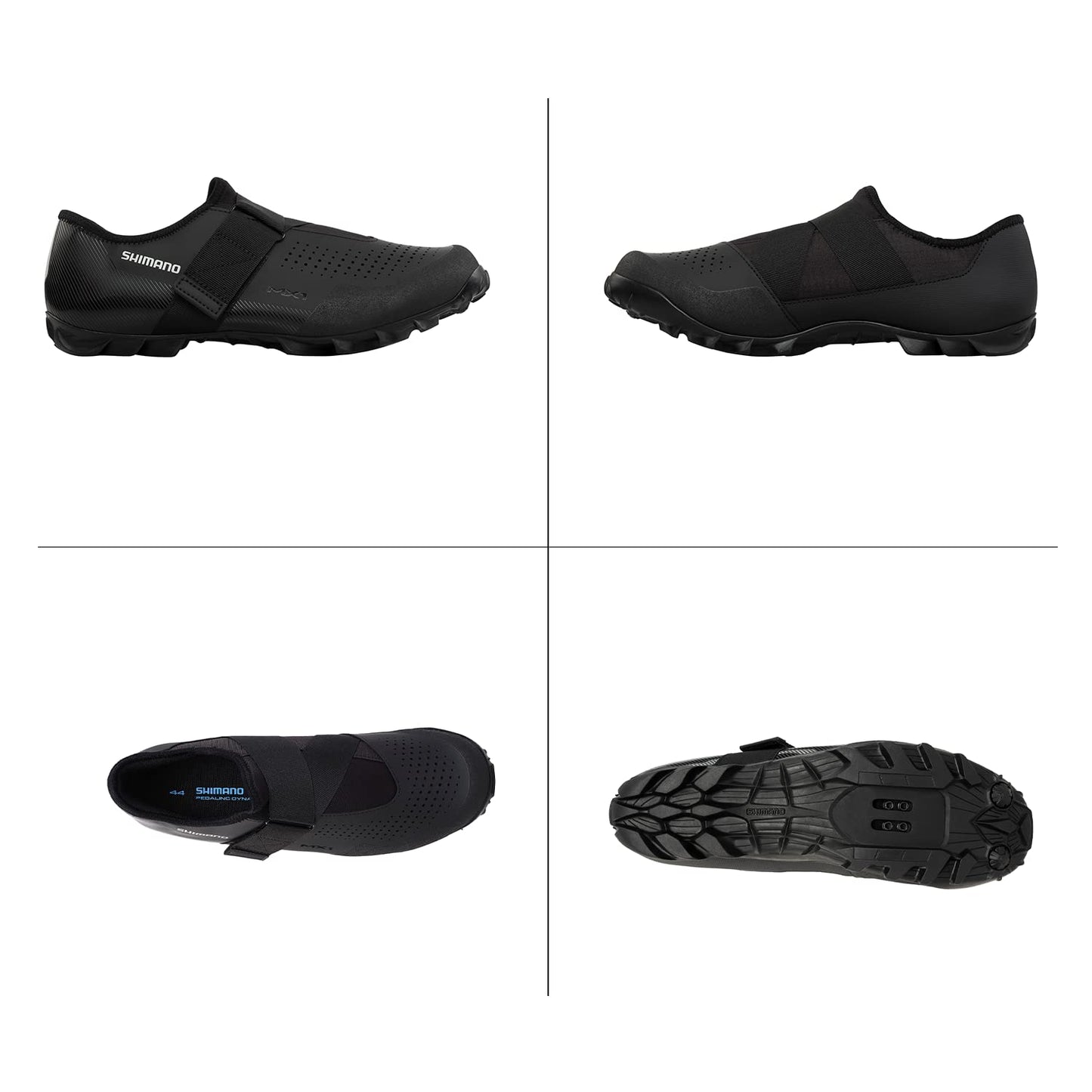 Shimano SH-MX100 Multi-Use Off-Road Cycling Shoe, Black, 12 Women/10 Men (EU 43)