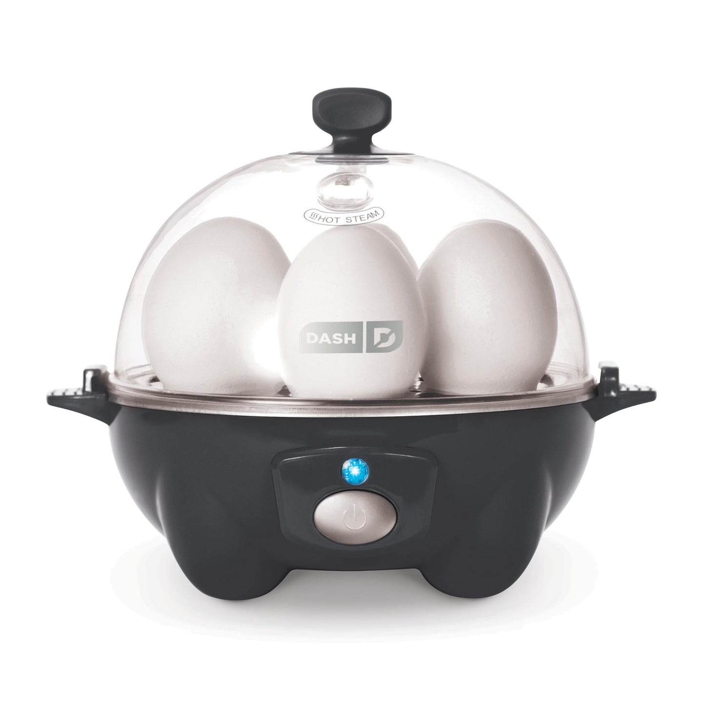DASH Rapid Egg Cooker: 7 Egg Capacity Electric Egg Cooker for Hard Boiled Eggs, Poached Eggs, Scrambled Eggs, or Omelets with Auto Shut Off Feature - Black'