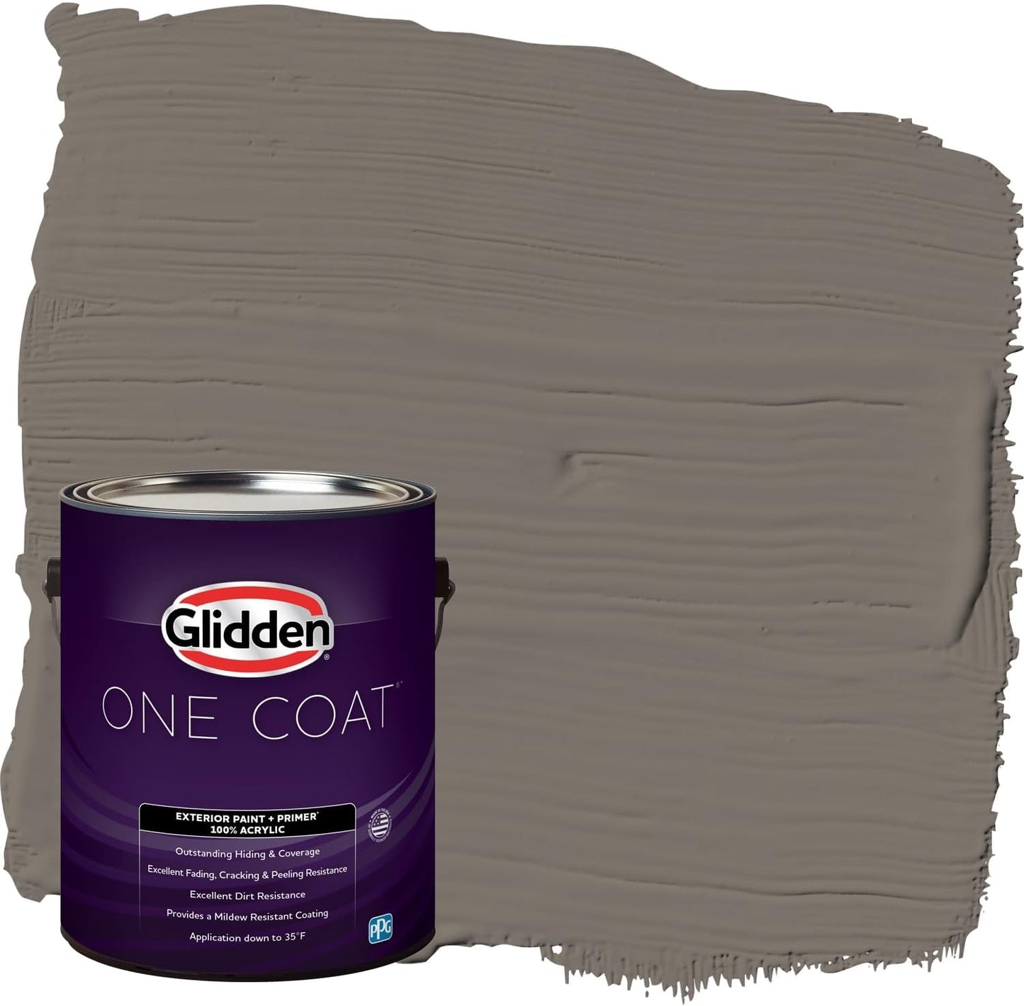 Glidden Exterior Paint + Primer: Black/Black Magic, One Coat, Satin, 1-Gallon