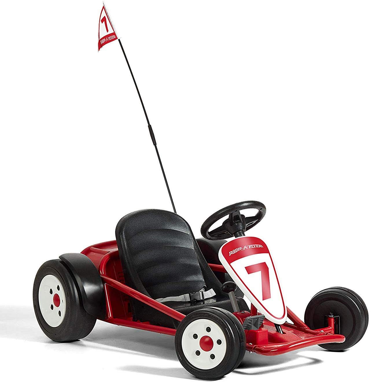 Radio Flyer Ultimate 24 Volt Electric Go-Kart for Kids Ages 3-8, 2-Seater, Red