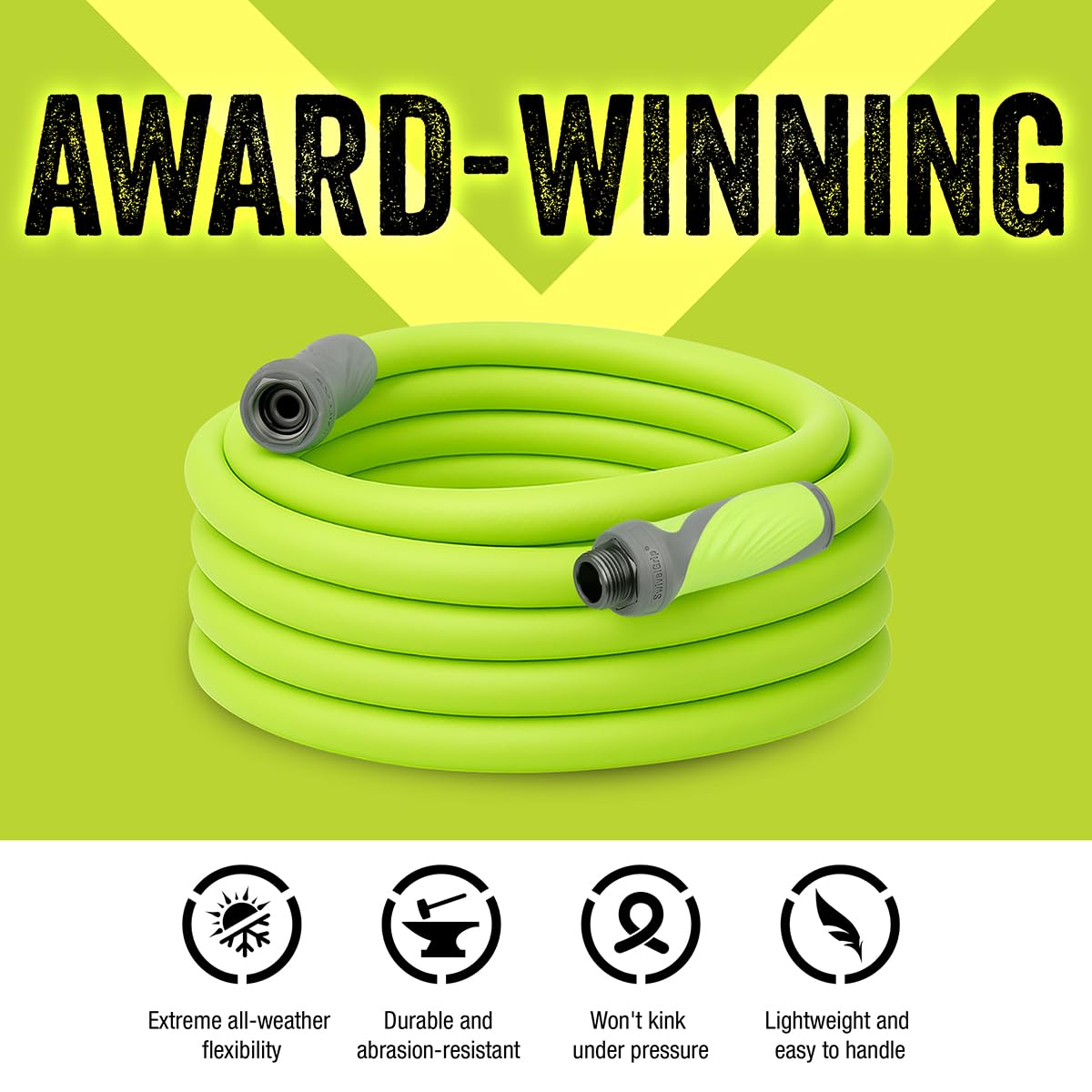 Flexzilla Garden Hose 5/8 in. x 50 ft, Heavy Duty, Lightweight, Durable, ZillaGreen - HFZG550YW-E