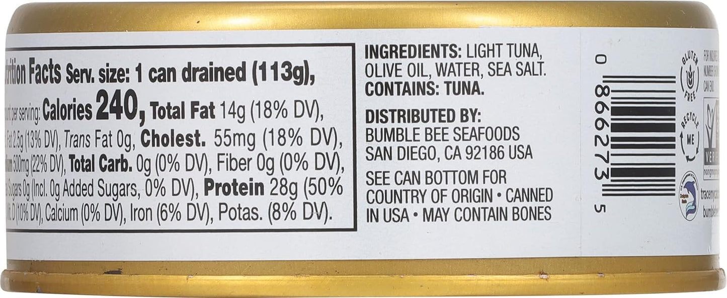 Bumble Bee Prime Atlantic Salmon, 5 oz Can - Premium Salmon - 24g Protein per Serving - Gluten Free & Kosher
