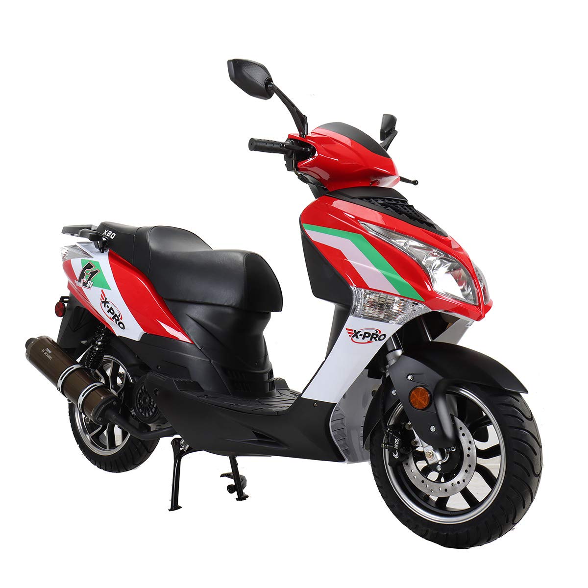 X-PRO 150cc Moped Street Gas Moped 150cc Adult Bike with 13" Aluminum Wheels!(White)