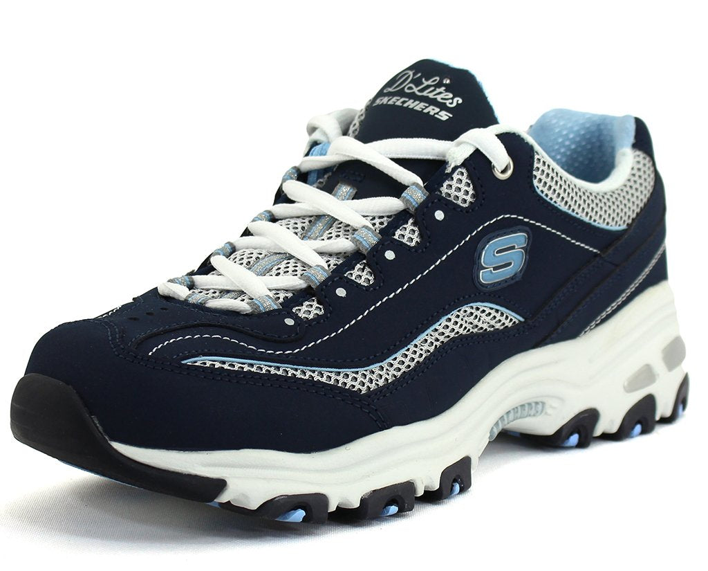 Skechers Women's D'Lites-Life Saver Memory Foam Lace-up Sneaker