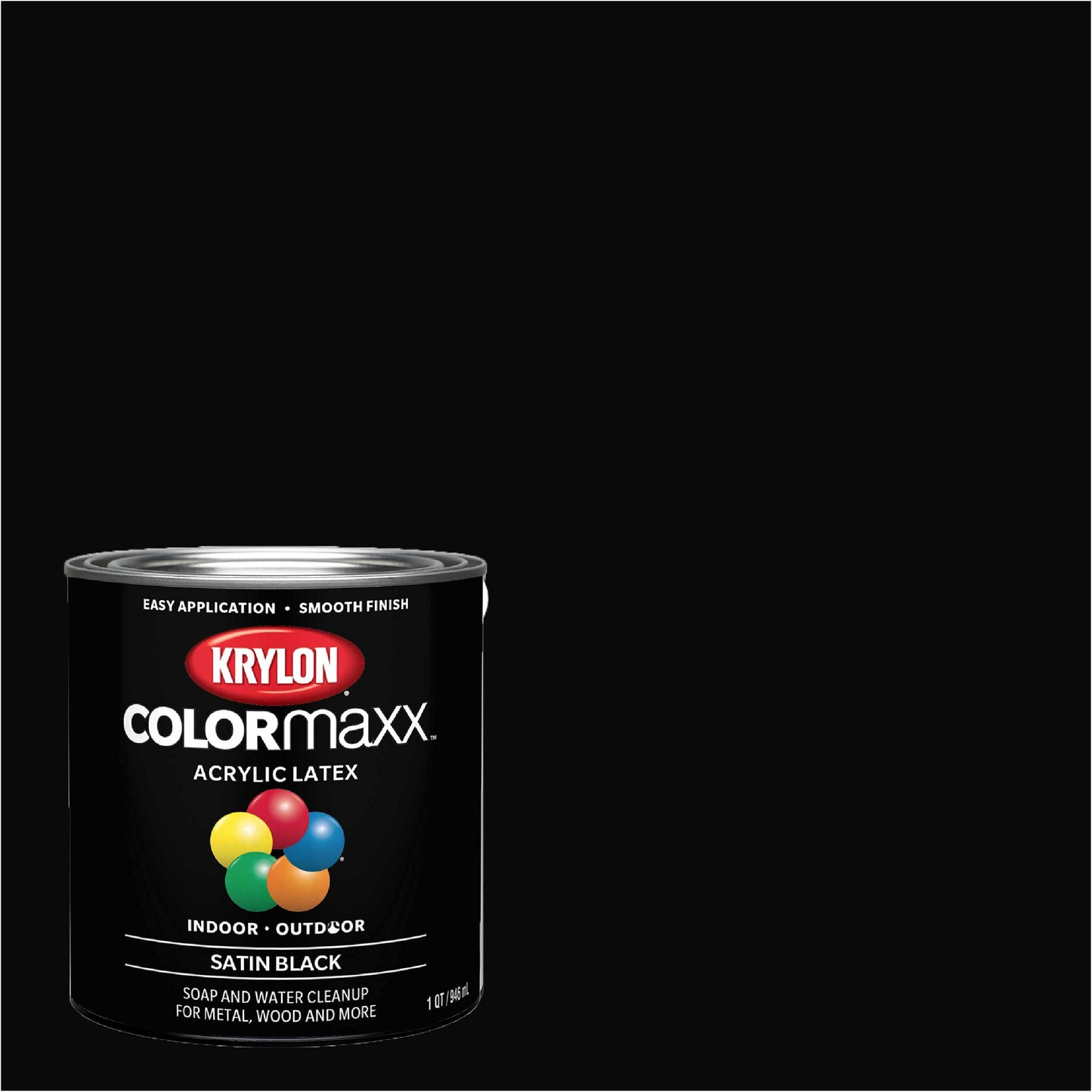 Krylon K05615007 COLORmaxx Acrylic Latex Brush On Paint for Indoor/Outdoor Use, ½ Pint, Satin White