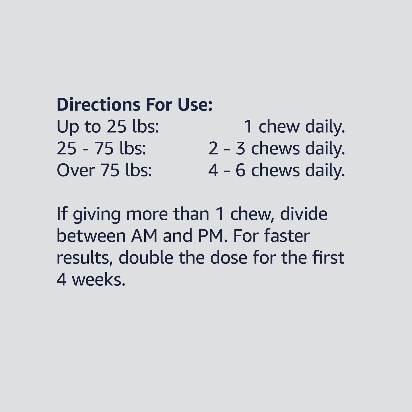 Amazon Basics Premium Dog Hip & Joint Supplement Chews with EPA and DHA, 120 Count (Previously Solimo)