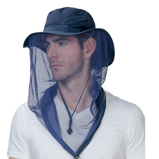 Comhats Net Nylon Mesh Veil Bucket Hats for Men Sun UV Protection Fishing/Gardening/Boating Outdoor