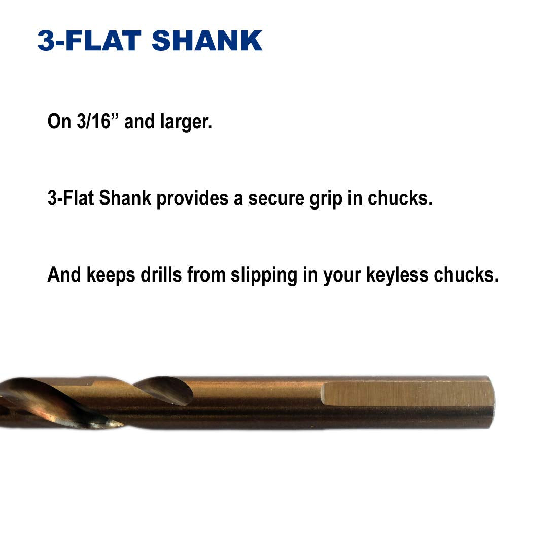 1/4-Inch Cobalt Steel M35 Jobber Length Twist Drill Bits for Hard Metal, Stainless Steel, Pack of 12