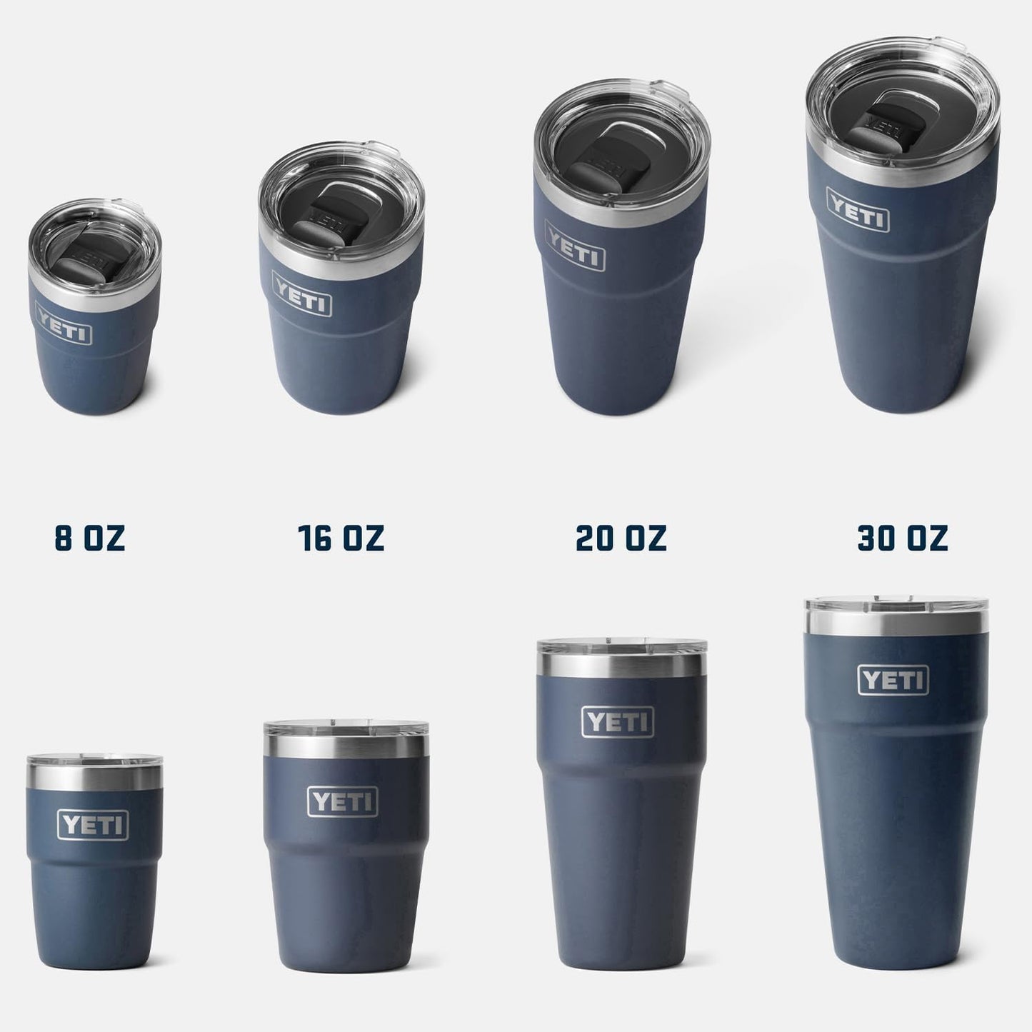 YETI Rambler 20 oz Stackable Tumbler, Stainless Steel, Vacuum Insulated with MagSlider Lid, Ridgeline
