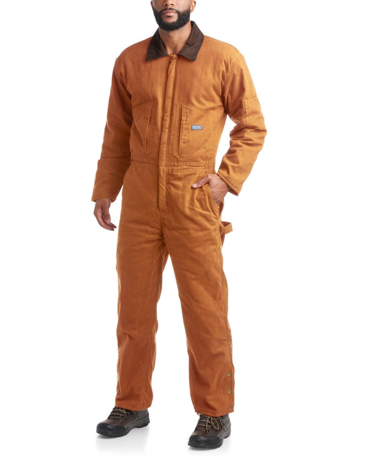 Bass Creek Outfitters Men's Coveralls – Water Resistant Insulated Long Sleeve Duck Canvas Jumpsuit (Sizes: M-XXL)