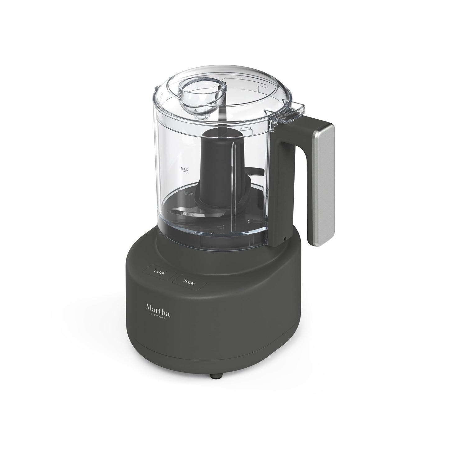 Martha Stewart 3 Cup Electric Food Chopper, Vegetable & Herb Mini Food Processor, 24oz BPA-Free Bowl, Stainless Steel Blades, Pour Spout, Dicing, Mincing, Chop & Puree, Dishwasher Safe, Caviar