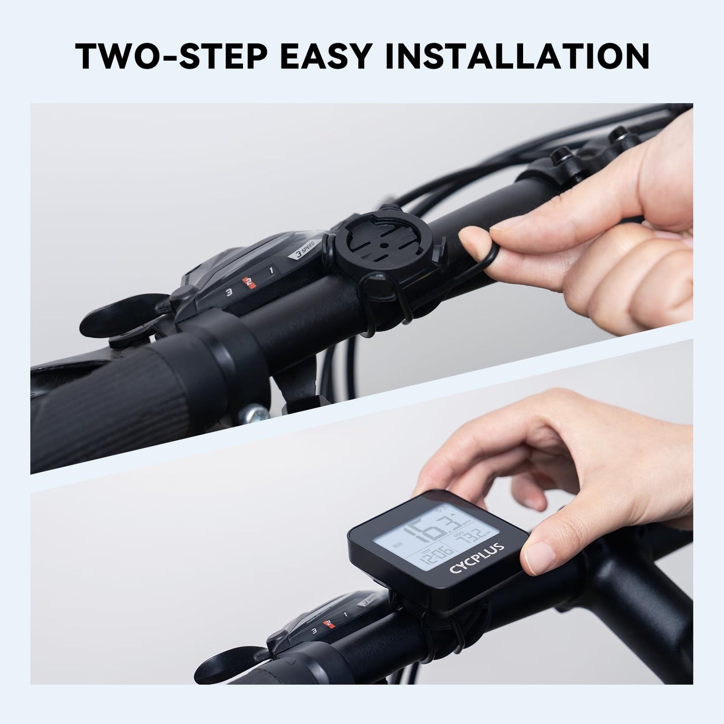 CYCPLUS GPS Bike Computer, Wireless Cycling Computer with Automatic Backlight, Bicycle Speedometer Odometer with Waterproof and Large Battery, Provide Professional Data Analysis(New Upgraded)