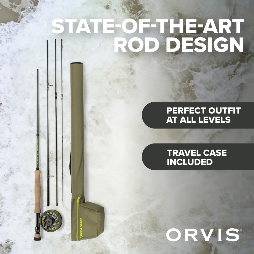 Orvis Encounter Outfit - Fishing Rod and Reel Combo (9' 5-wt) - Versatile Outfit with Large Arbor Reel, Weight-Forward Floating Line, Backing, and Leader