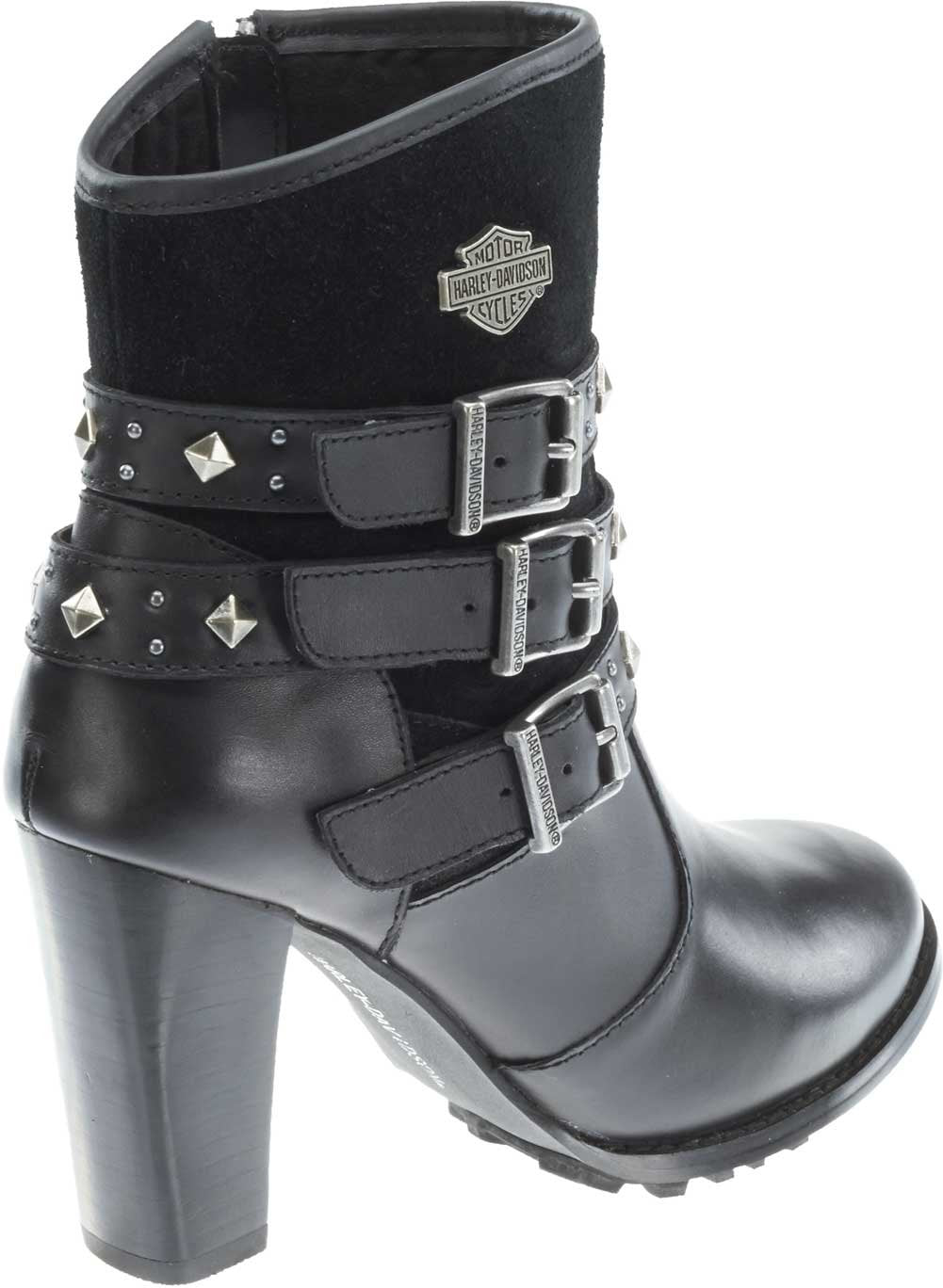 HARLEY-DAVIDSON FOOTWEAR Women's Abbey Leather and Suede Motorcycle Fashion Boot