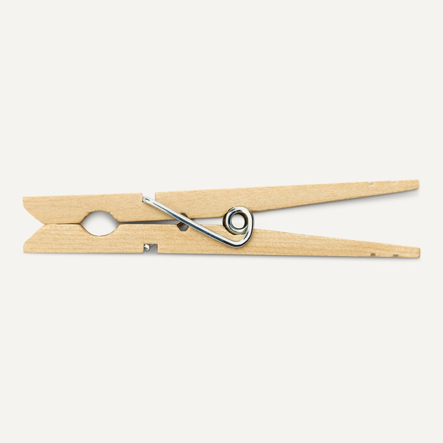 Amazon Basics Wood Clothespins with Spring, Pack of 100
