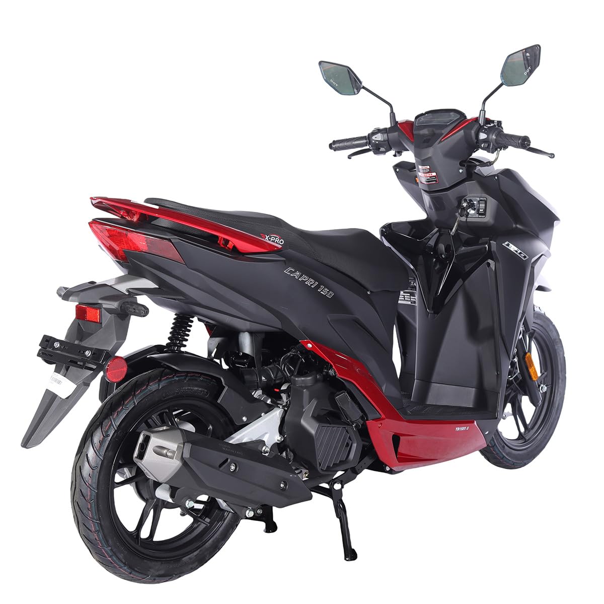 X-PRO Capri 150cc Moped with 14" Aluminum Wheels, Electric/Kick Start! (Black)