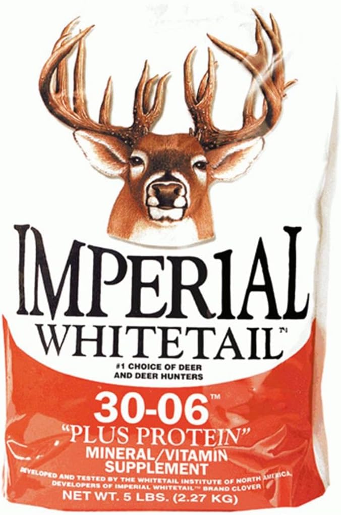 Whitetail Institute 30-06 Mineral and Vitamin Supplement for Deer Food Plots - Provides Antler-Building Nutrition and Scent and Flavor Attracts Deer, 20 lbs, Plus Protein