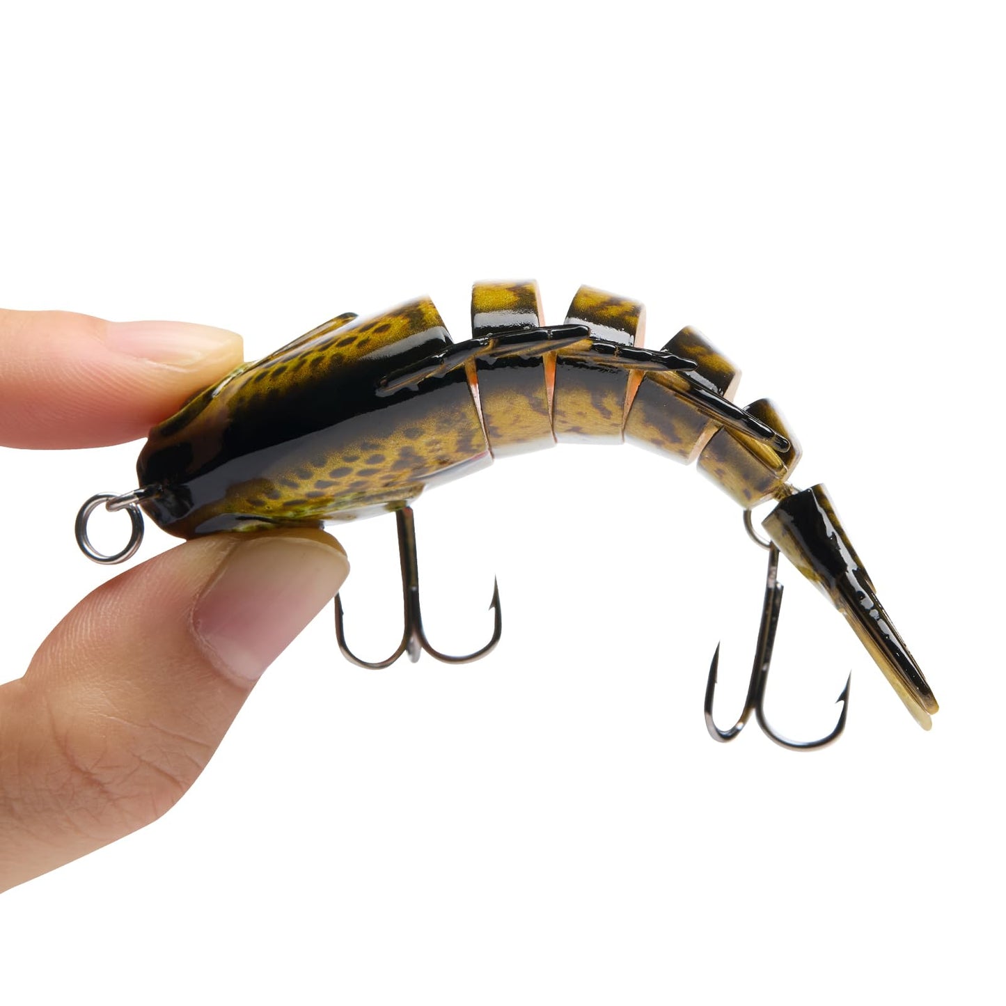 BASSDASH SwimPanfish Multi Jointed Panfish Bluegill Swimbaits Hard Topwater Bass Lures Fishing Lure Crank Saltwater 3.5in/0.85oz