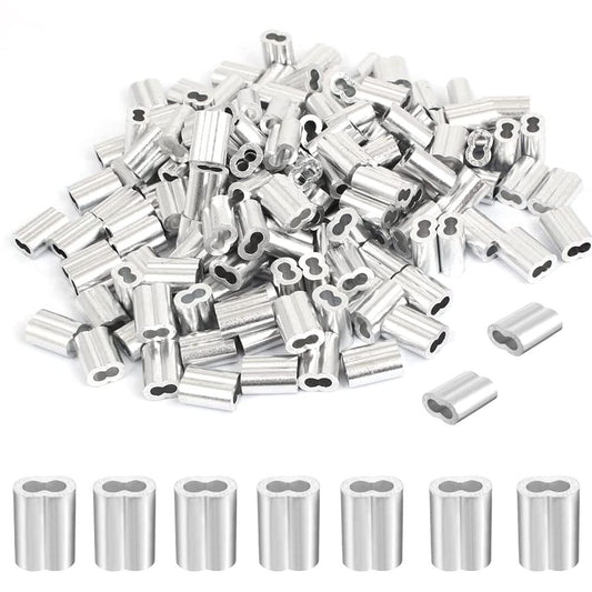 120pcs Wire Rope Aluminum Sleeve for 3/32 Diameter Wire Rope and Cable
