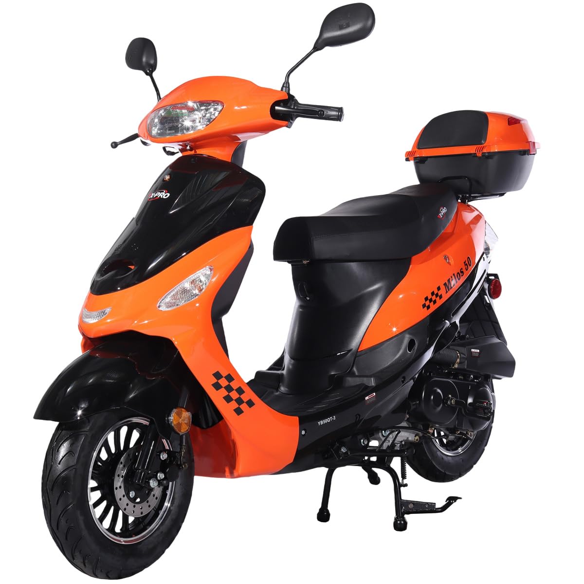 X-PRO Milos 50 Moped with 10" Aluminum Wheels, Electric/Kick Start! (Red)