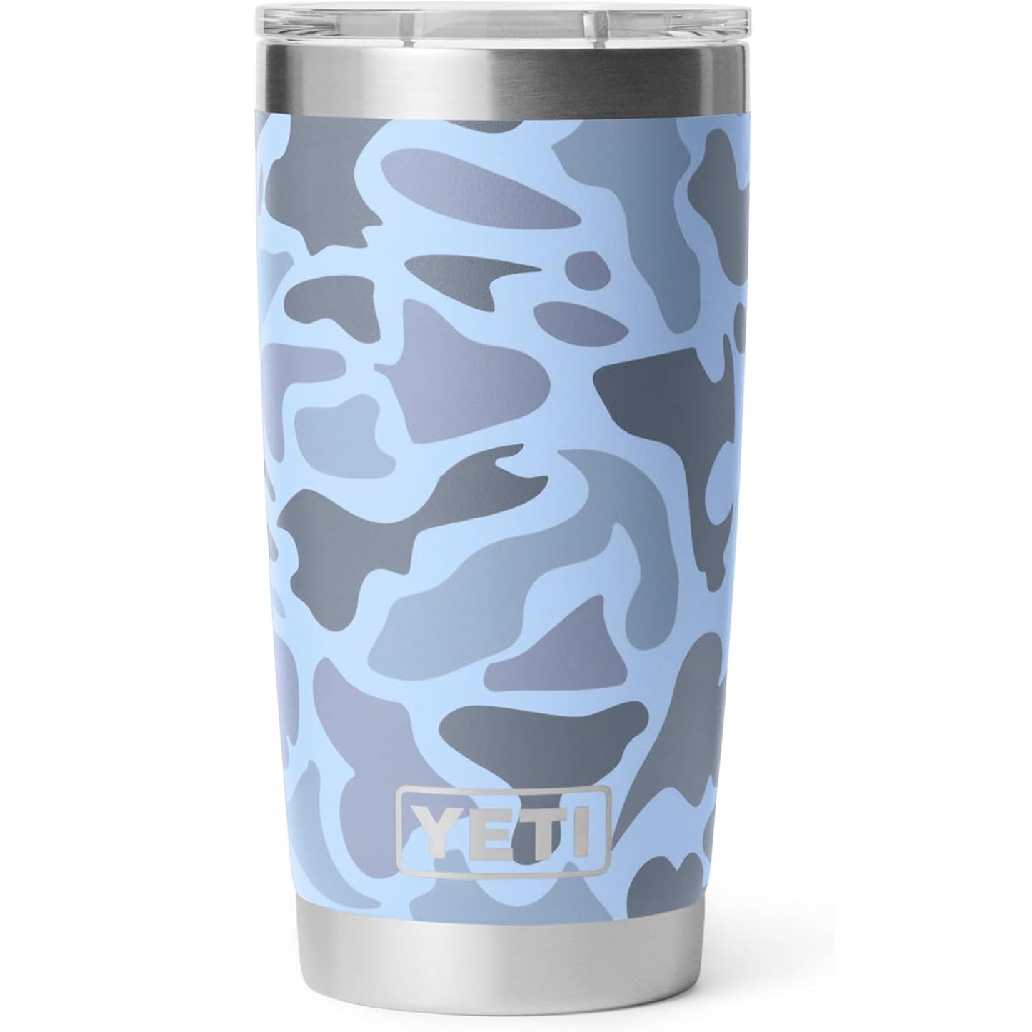 YETI Rambler 20 oz Tumbler, Stainless Steel, Vacuum Insulated with MagSlider Lid, Blue Camo