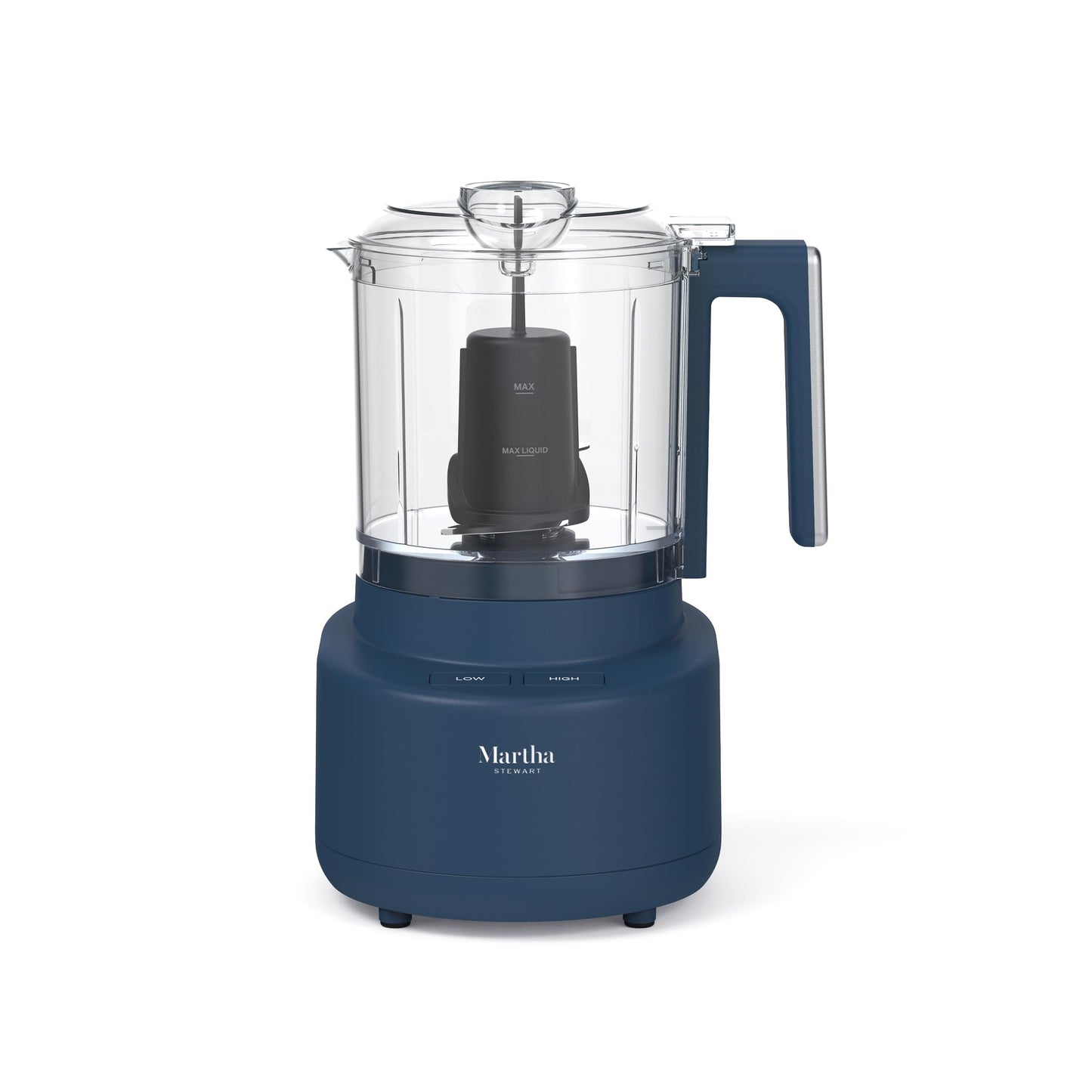 Martha Stewart 3 Cup Electric Food Chopper, Vegetable & Herb Mini Food Processor, 24oz BPA-Free Bowl, Stainless Steel Blades, Pour Spout, Dicing, Mincing, Chop & Puree, Dishwasher Safe, Caviar