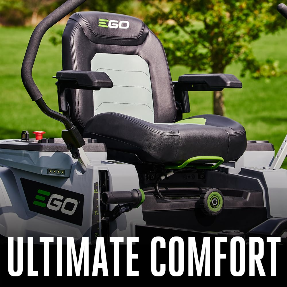 EGO Power+ Electric Riding Lawn Mower, 52" Deck with Zero Turn Radius, Includes (6) 56V 12.0Ah Batteries and Charger - ZT5207L