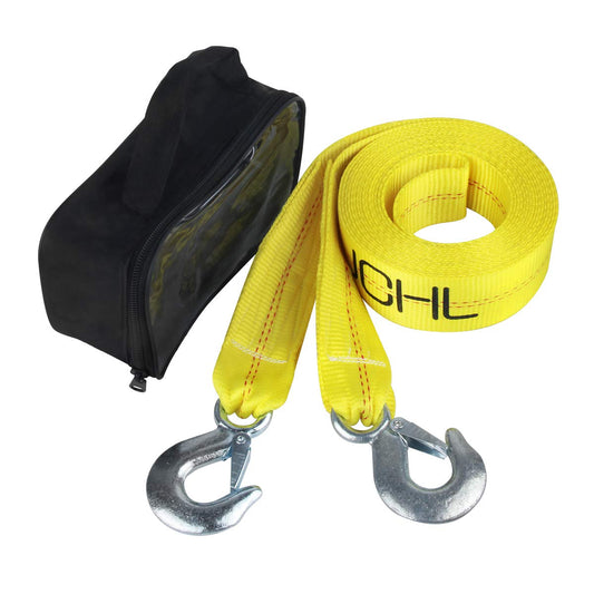 Tow Strap with Hooks 2in X20Ft Recovery Strap 10,000LB Break Strengthened Towing Rope for Towing Vehicles in Roadside Emergency