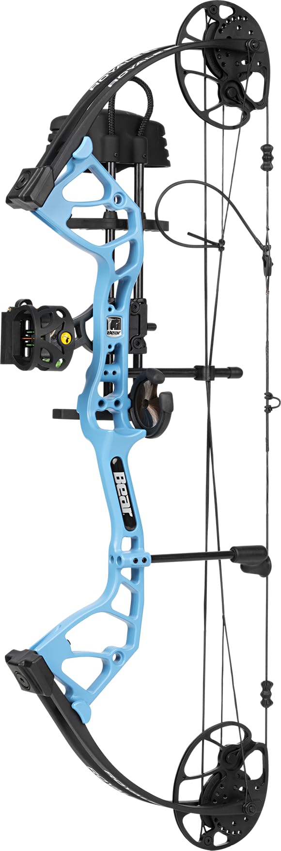 Bear Archery Royale Ready to Hunt Compound Bow Package for Adults and Youth, 12”- 27” Draw Length, 5-50 Lbs Draw Weight, Up to 290 FPS, Limbs Made in USA, Limited Life-Time Warranty