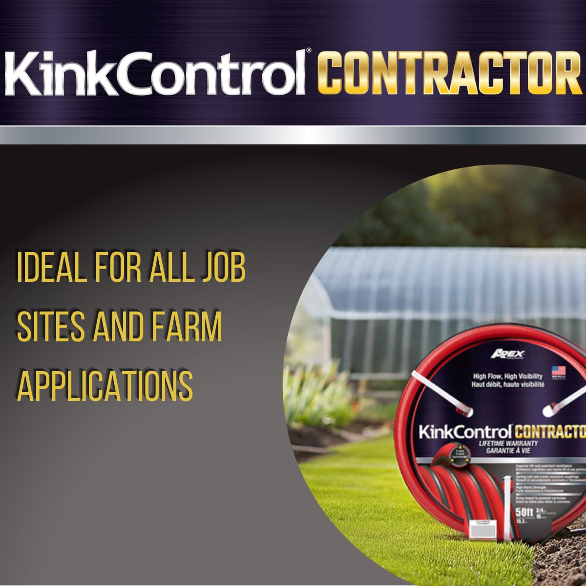 Kink Control Plus 8567-50 Garden Hose, 5/8 in. x 50 ft