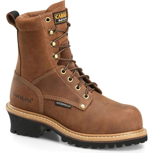 Carolina Women’s Elm 8” Waterproof Comp Toe Logger Boot, Dark Brown - 6.5 M