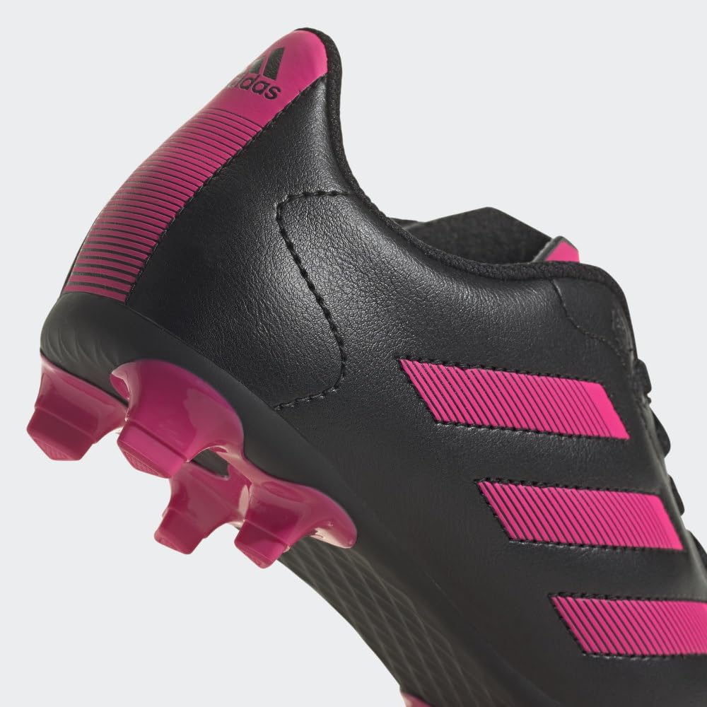 adidas Soccer Goletto VIII Firm Ground Cleats (Toddler/Little Kid/Big Kid) Black/Team Shock Pink 2/Black 1.5 Little Kid M