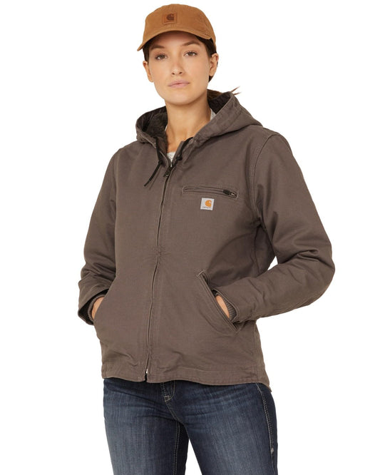 Carhartt Women's Loose Fit Washed Duck Sherpa Lined Jacket