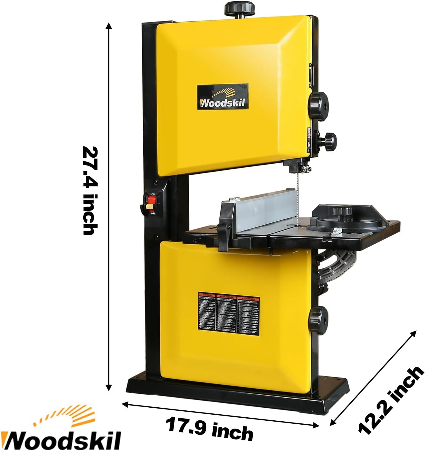 3-Amp 9-Inch Band Saw, 2500FPM Benchtop Bandsaw with Removable Safty Key, Cast Aluminum Table, Steel Base for woodworking
