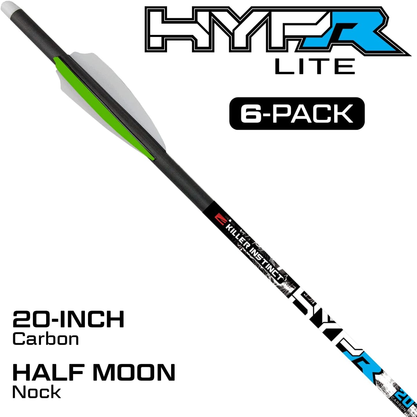 Killer Instinct Crossbows Hypr Lite 20" Crossbow Bolts (6-Pack)