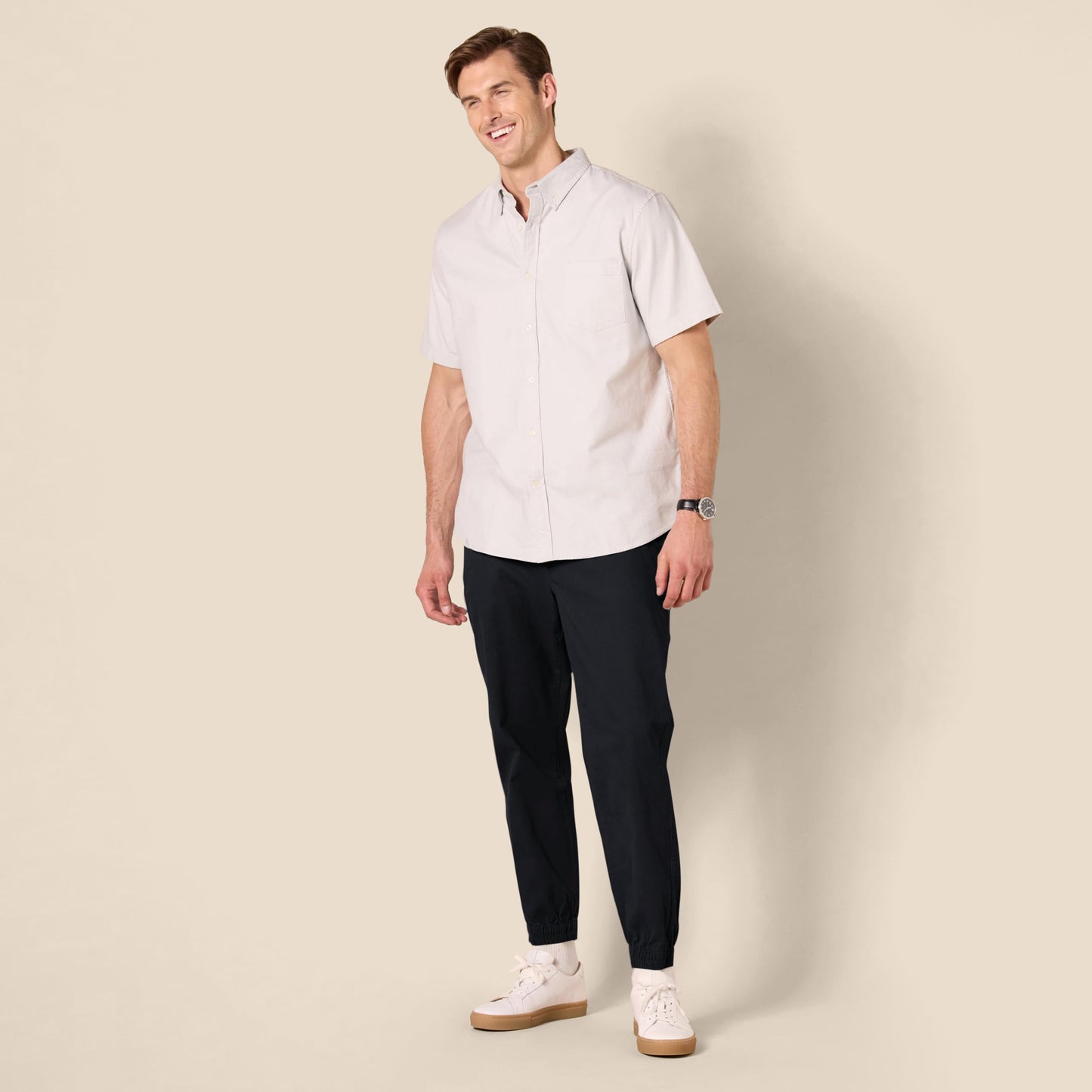 Amazon Essentials Men's Straight-Fit Washed Cotton Chino Jogger Pant