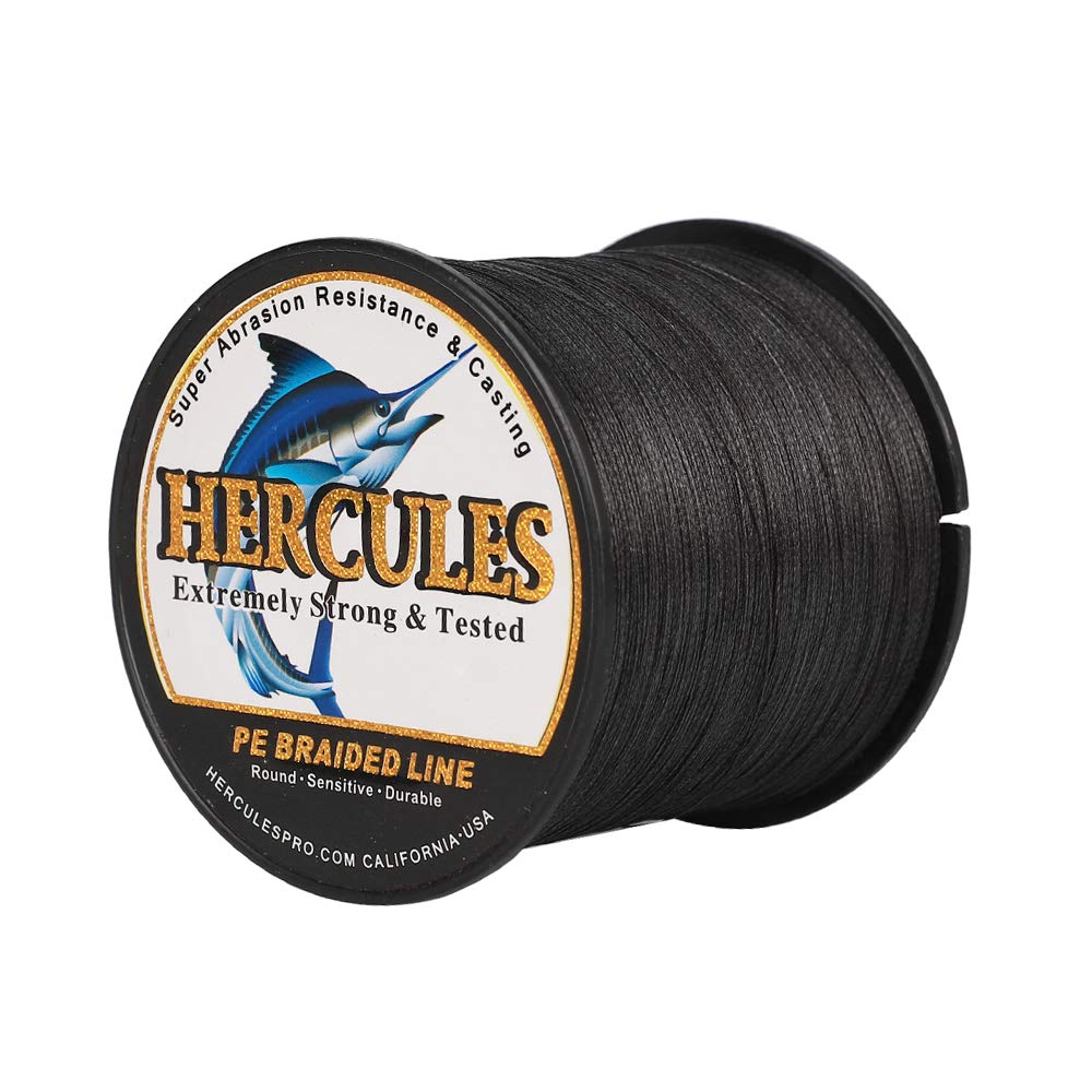 HERCULES Cost-Effective Super Cast 8 Strands Braided Fishing Line 10LB to 300LB Test for Salt-Water,109/328/547/1094 Yards(100M/300M/500M/1000M),Diam.#0.12MM-1.2MM,Hi-Grade Performance,Variety Colors