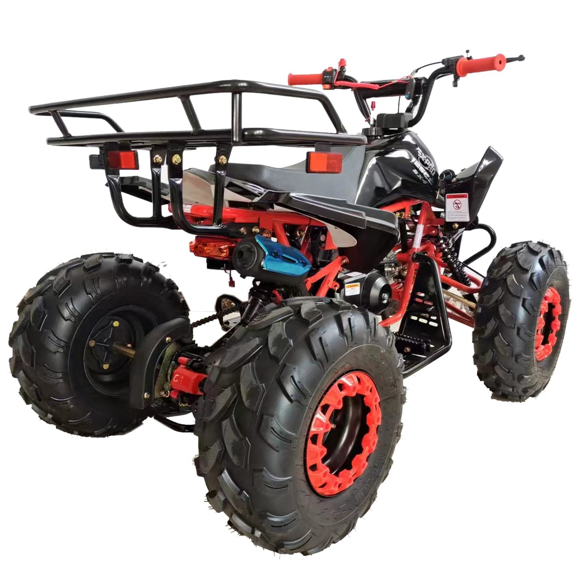 X-PRO 125cc ATV Automatic Transmission w/Reverse, LED Headlight, Big 19"/18" Tires! (Black, Factory Package)